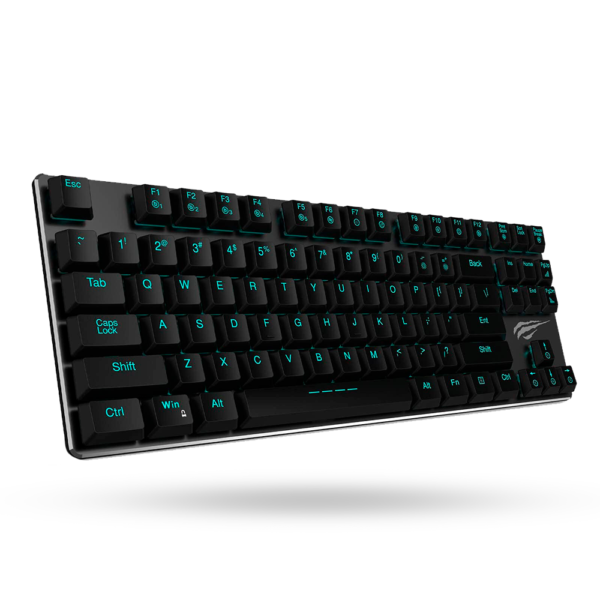 Teclado Havit HV-KB390L Low Profile Mechanical Negro led azul